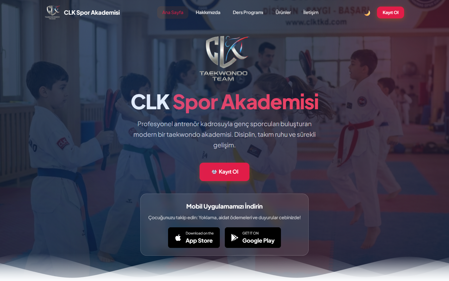 CLK Spor web sitesinin gerçek ekran görüntüsü
